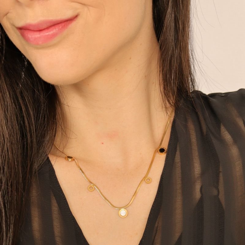 Colar Números Romanos em Aço Inox (Linha Premium)