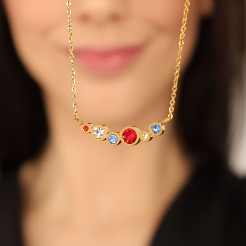 Colar Pedrinhas em Aço Inox (Linha Premium)