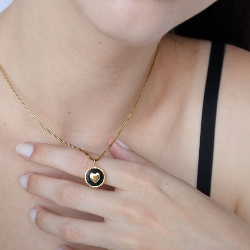 Colar Pingente Coração em Aço Inox (Linha Premium)