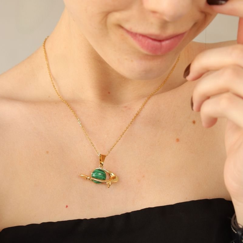 Colar Planeta em Aço Inox (Linha Premium)