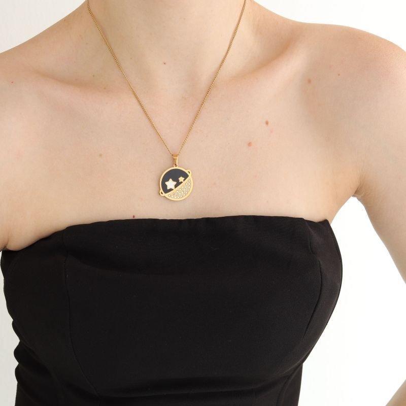 Colar Planeta em Aço Inox (Linha Premium)