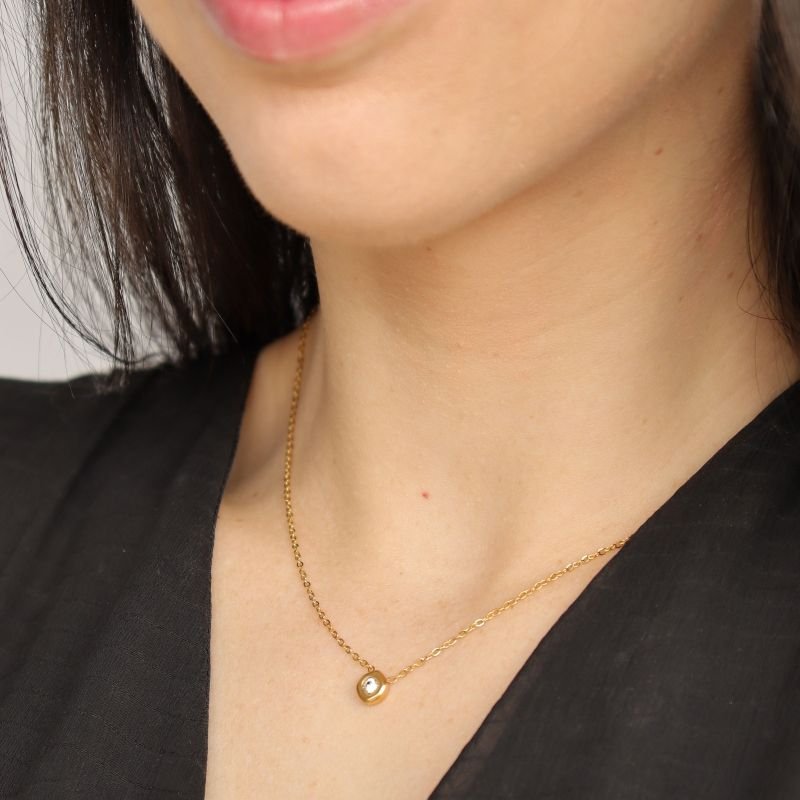 Colar Ponto de Luz em Aço Inox