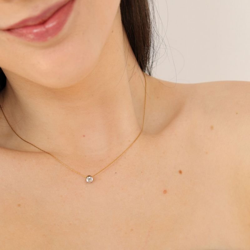 Colar Ponto de Luz em Aço Inox