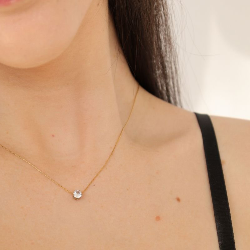 Colar Ponto de Luz em Aço Inox