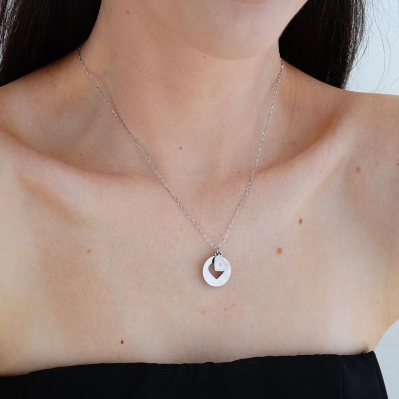 Colar Pure Heart em Aço Inox