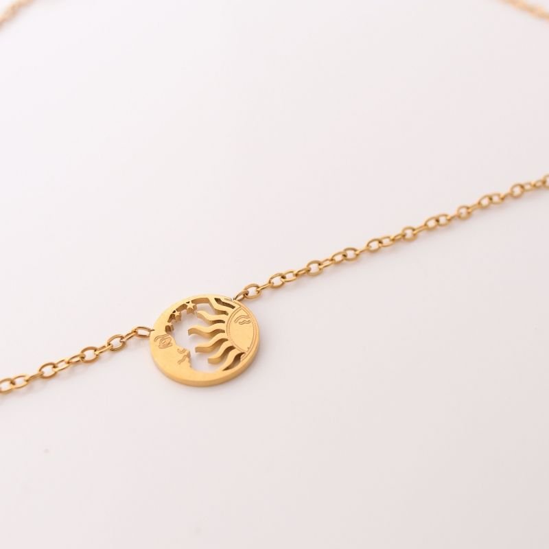 Colar Sol e Lua em Aço Inox