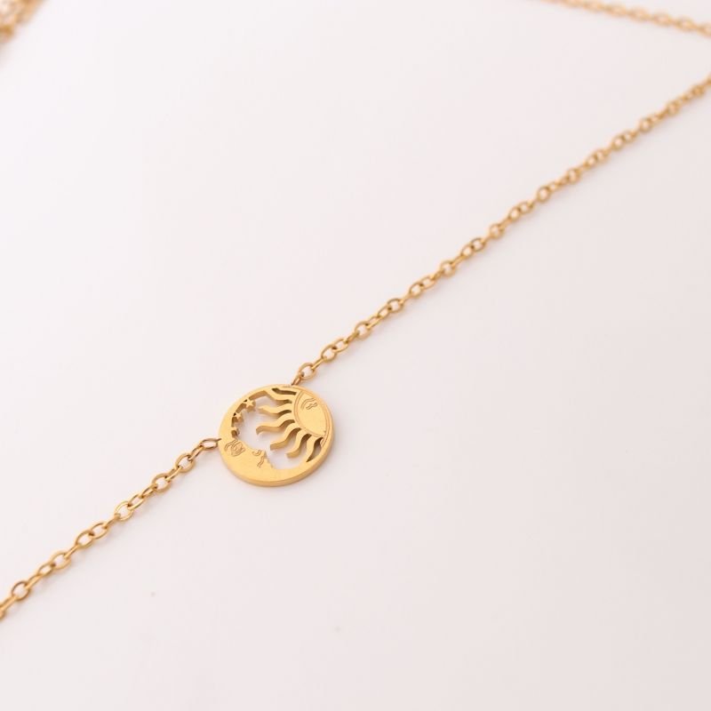 Colar Sol e Lua em Aço Inox