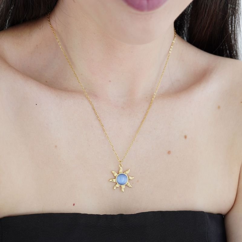 Colar Sol Radiant em Aço Inox