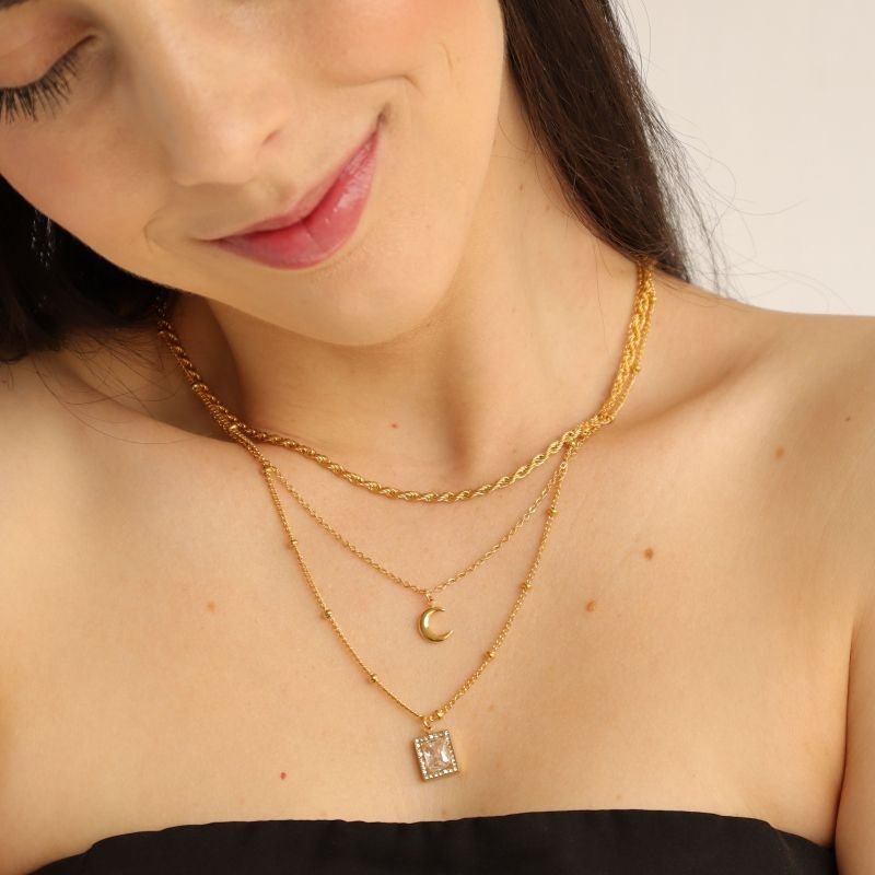 Colar Triplo em Aço Inox (Linha Premium)