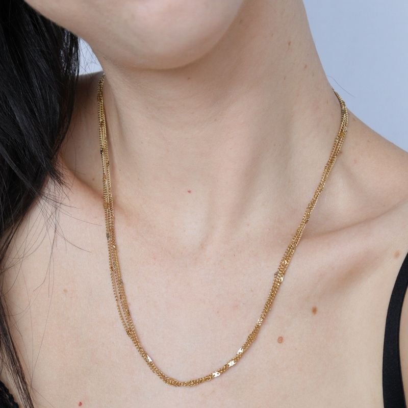 Colar Triplo em Aço Inox