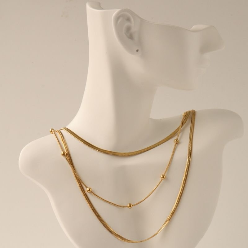 Colar Triplo Minimalista em Aço Inox (Linha Premium)