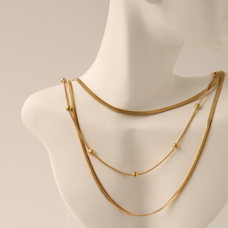 Colar Triplo Minimalista em Aço Inox (Linha Premium)