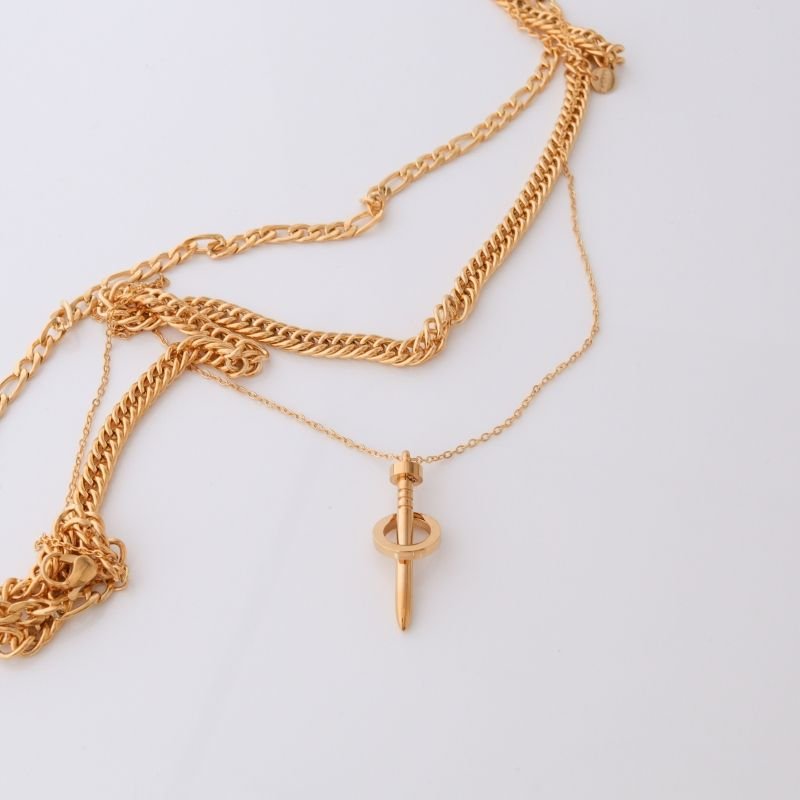 Colar Triplo Prego em Aço Inox (Linha Premium)