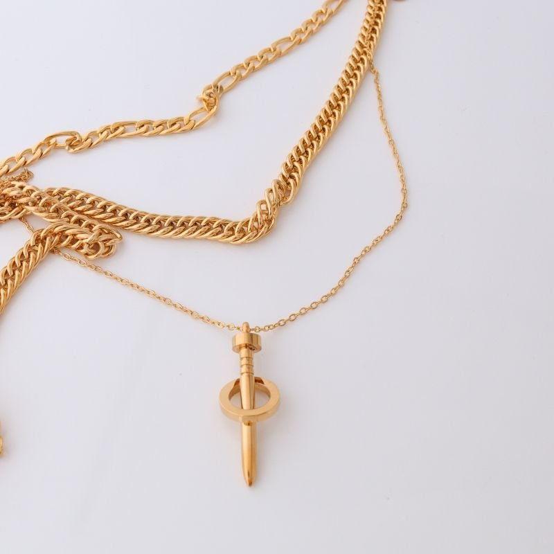 Colar Triplo Prego em Aço Inox (Linha Premium)