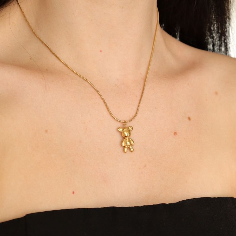 Colar Ursinho Moderno em Aço Inox (Linha Premium)