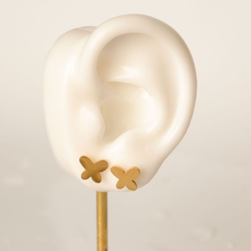 Conjunto Borboleta em Aço Inox