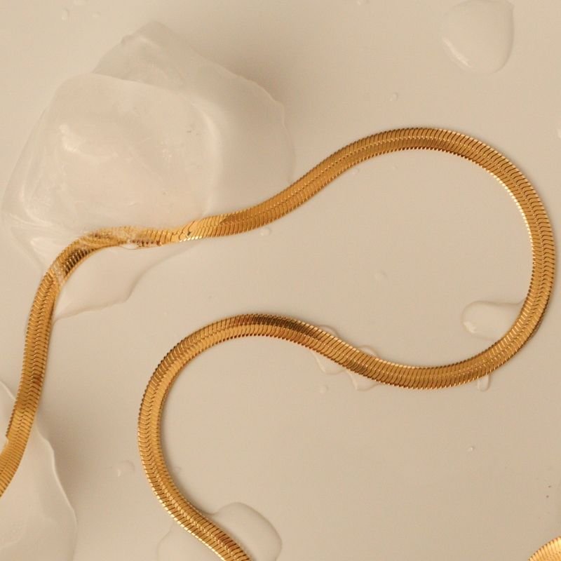 Conjunto Colar e Pulseira Laminada 4mm em Aço Inox (Linha Premium)