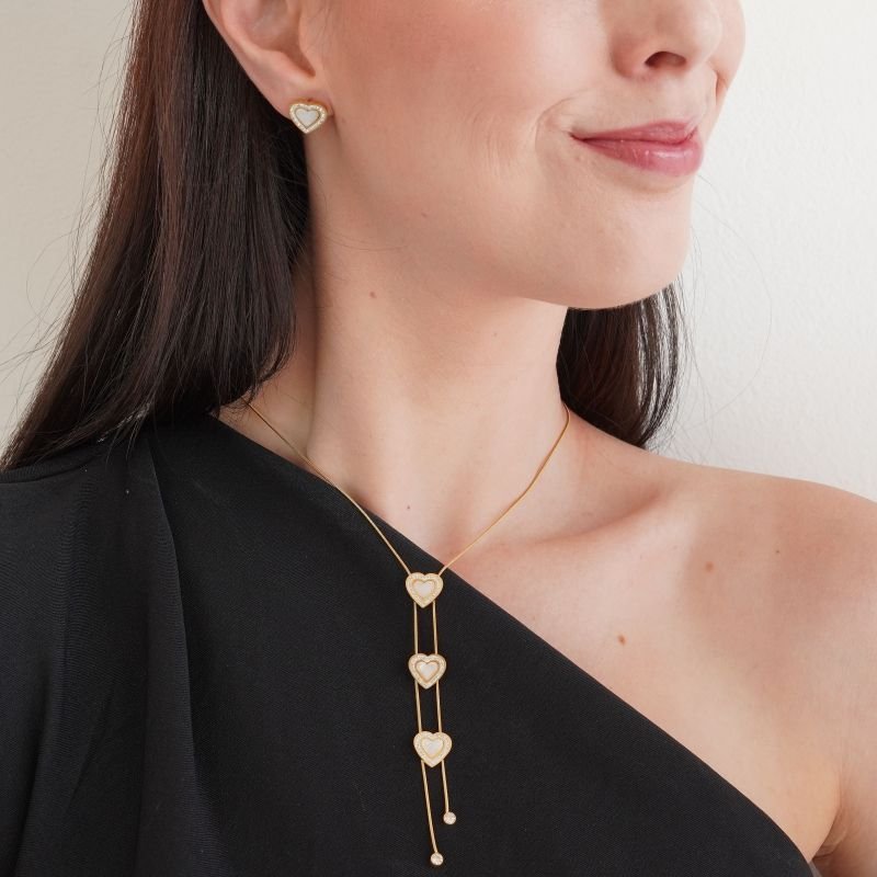 Conjunto Coração em Aço Inox (Linha Premium)