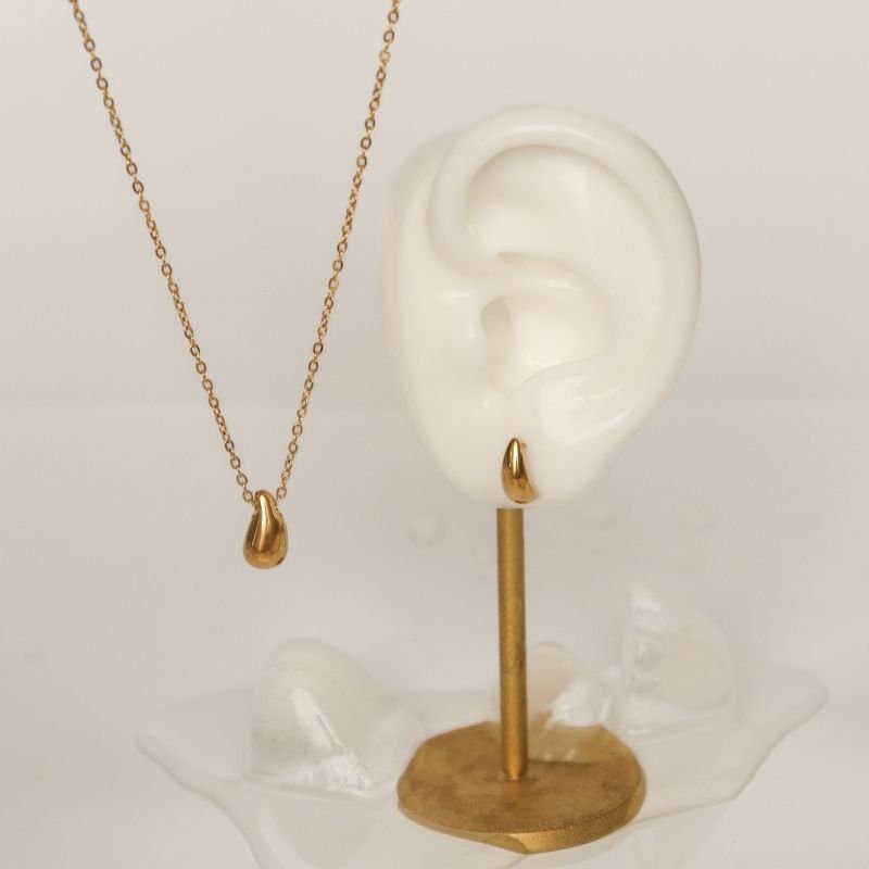 Conjunto Gotinha Delicado em Aço Inox (Linha Premium)