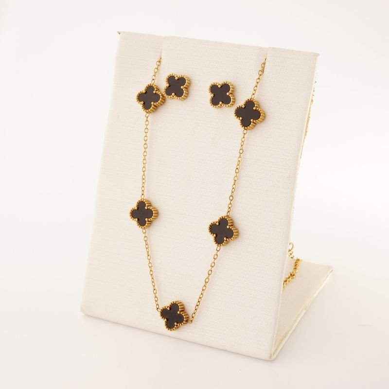 Conjunto Inspiração Van Cleef em Aço Inox (Linha Premium)