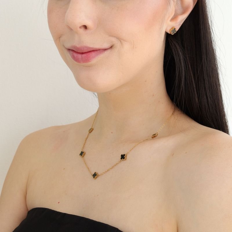 Conjunto Inspiração Van Cleef em Aço Inox (Linha Premium)