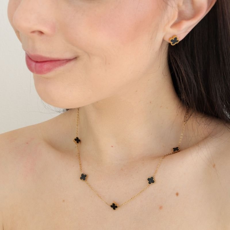 Conjunto Inspiração Van Cleef em Aço Inox (Linha Premium)