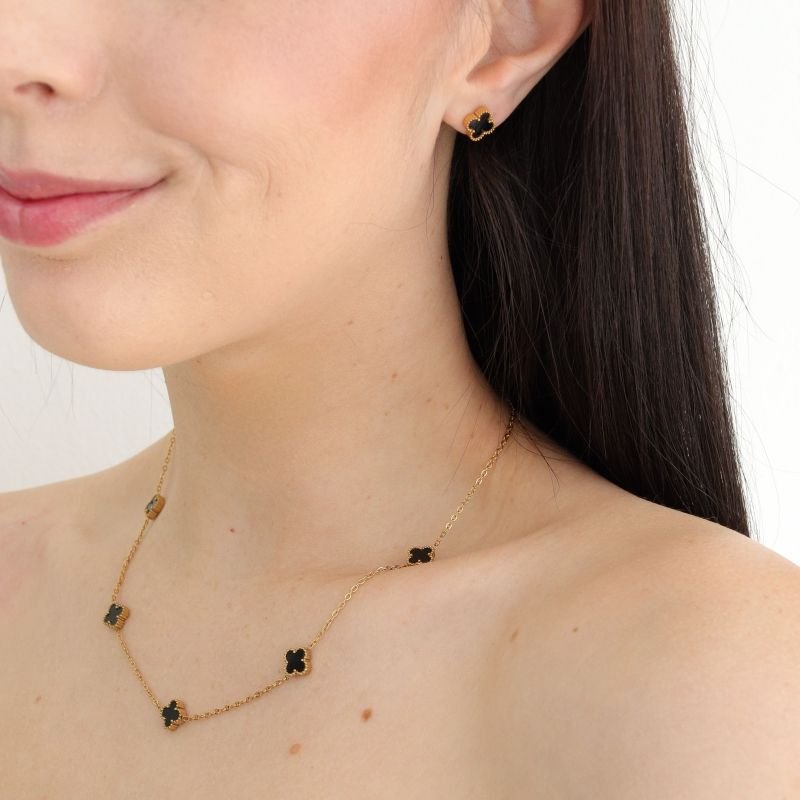 Conjunto Inspiração Van Cleef em Aço Inox (Linha Premium)