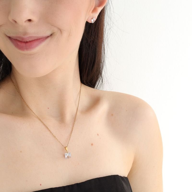 Conjunto Quadrado Delicado em Aço Inox (Linha Premium)