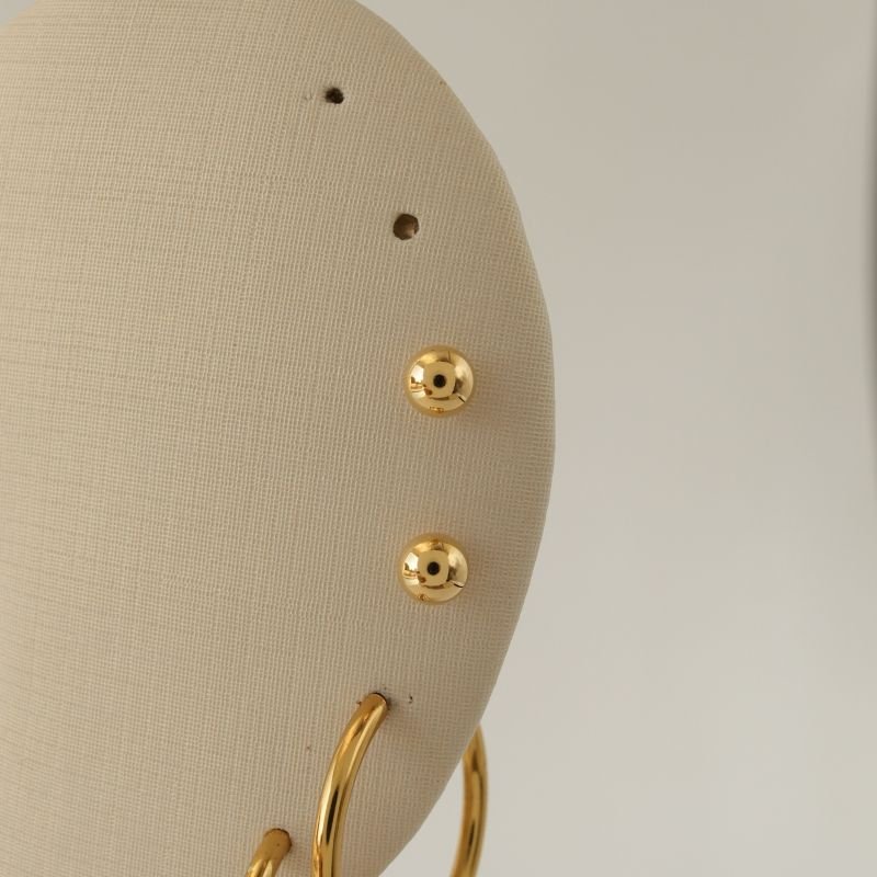 Dupla de Brincos com Argola Tamanho M em Aço Inox