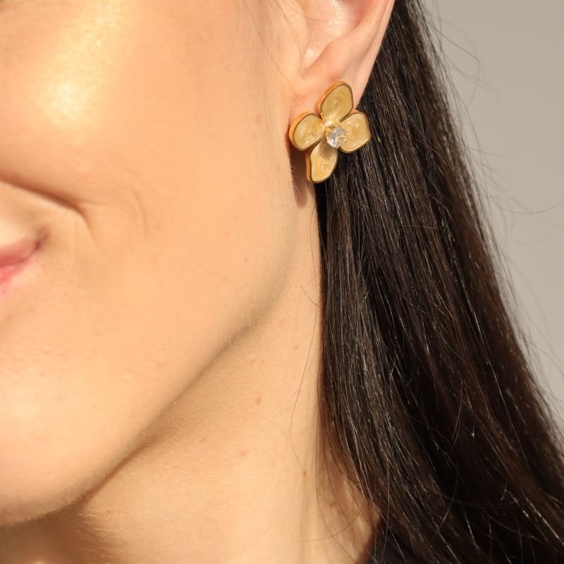 Flor Resina com Ponto de Luz em Aço Inox (Linha Premium)