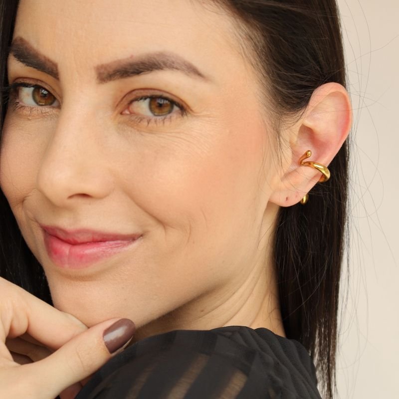 Piercing Fake Minimalista em Aço Inox (Não tem Regulagem)