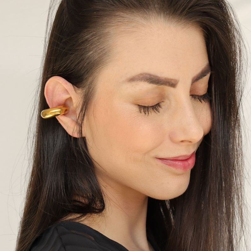 Piercing Fake Minimalista em Aço Inox (Não tem Regulagem)