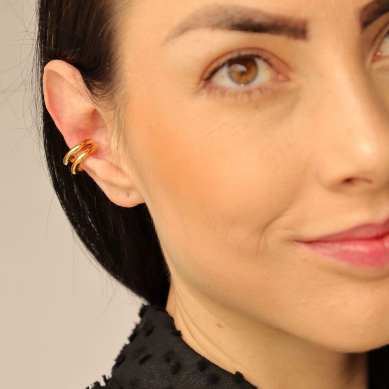 Piercing Fake Minimalista em Aço Inox (Não tem Regulagem)