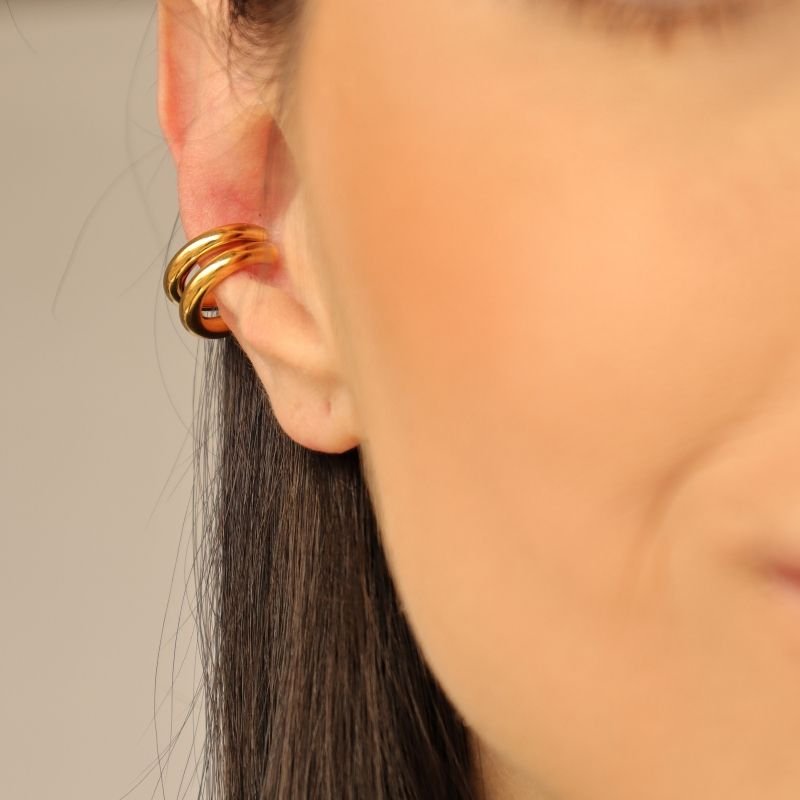 Piercing Fake Minimalista em Aço Inox (Não tem Regulagem)