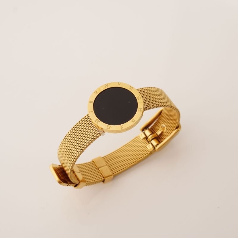 Pulseira Bracelete Números Romanos em Aço Inox (Linha Premium)