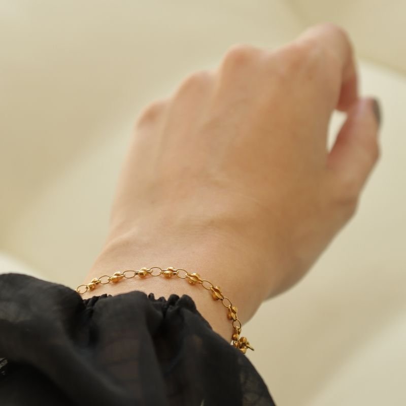 Pulseira com Detalhe Aço Inox