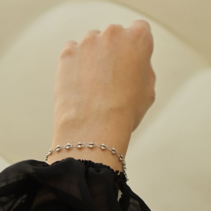 Pulseira com Detalhe Aço Inox