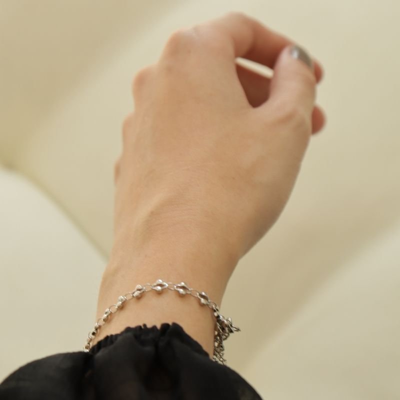 Pulseira com Detalhe Aço Inox