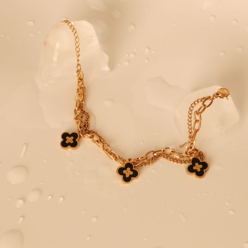 Pulseira com Pingentes em Aço Inox (Linha Premium)