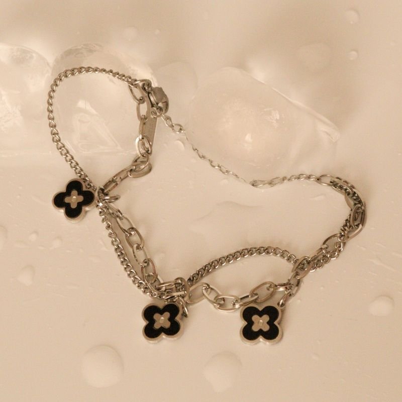 Pulseira com Pingentes em Aço Inox (Linha Premium)