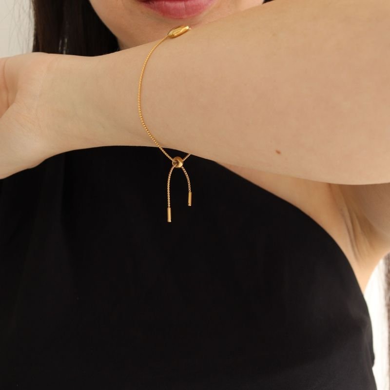 Pulseira Coração Delicado em Aço Inox