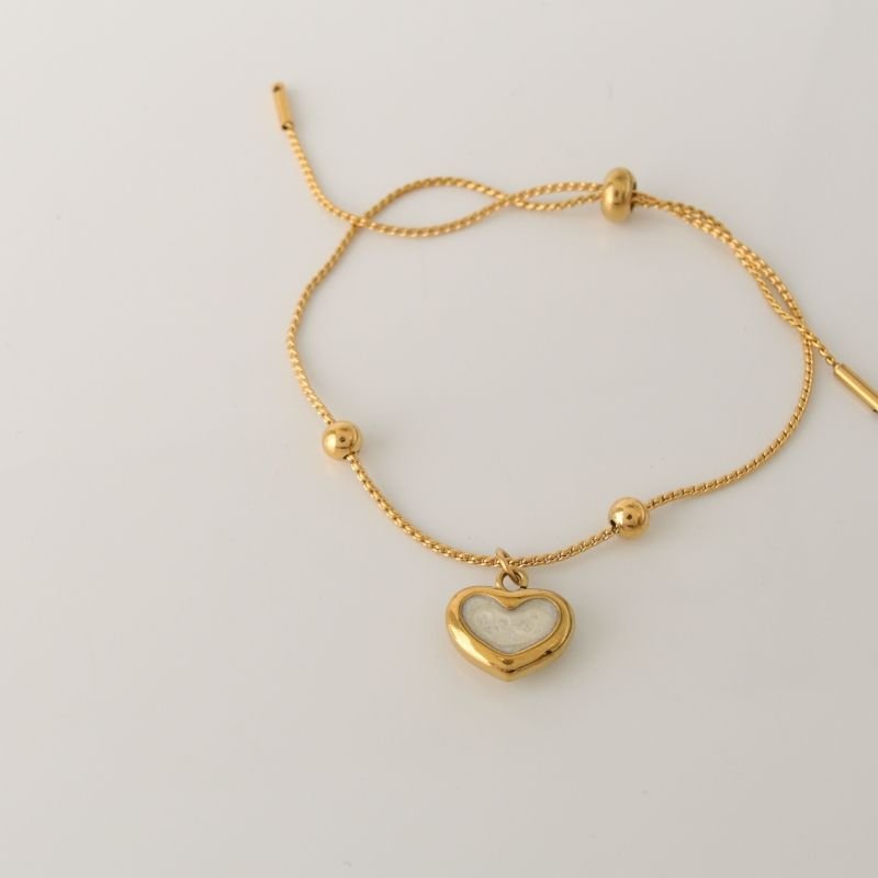 Pulseira Coração Delicado em Aço Inox