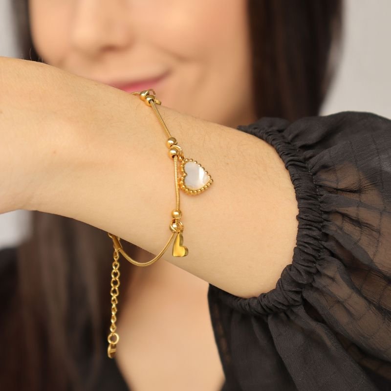 Pulseira Coração em Aço Inox (Linha Premium)