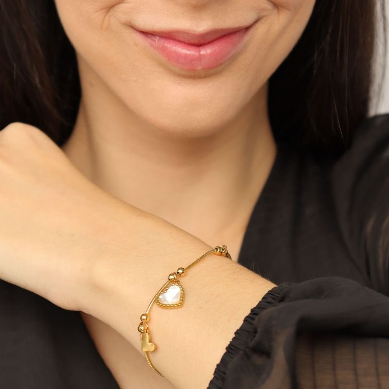 Pulseira Coração em Aço Inox (Linha Premium)