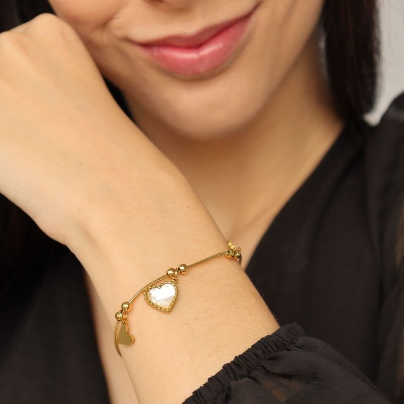 Pulseira Coração em Aço Inox (Linha Premium)