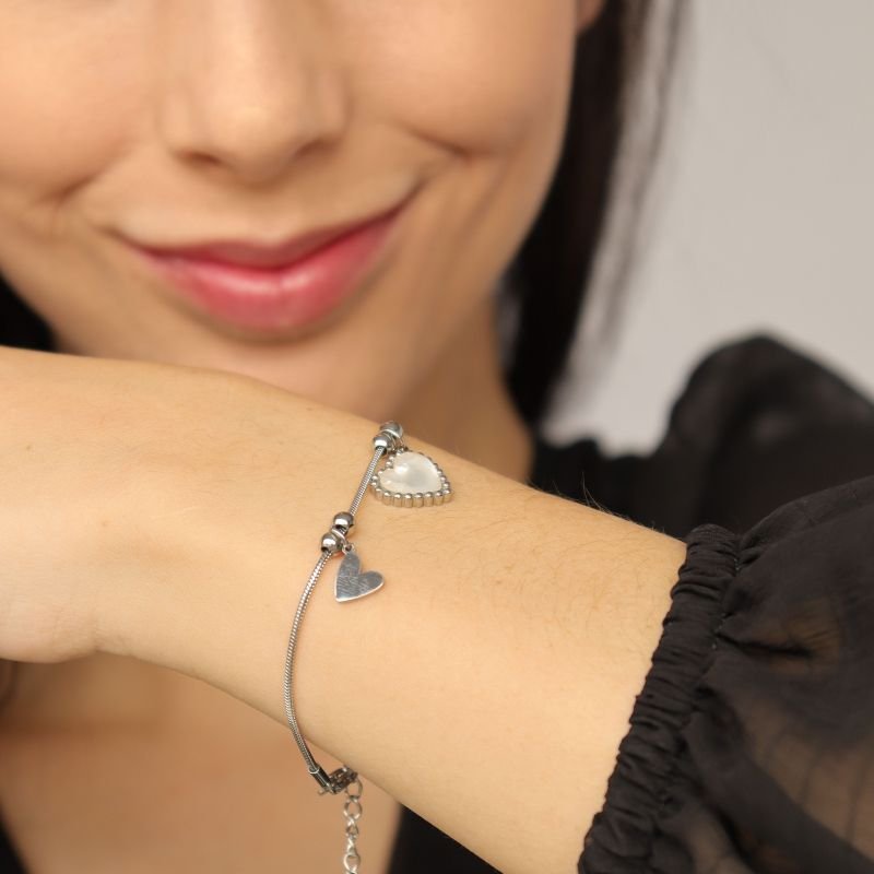 Pulseira Coração em Aço Inox (Linha Premium)
