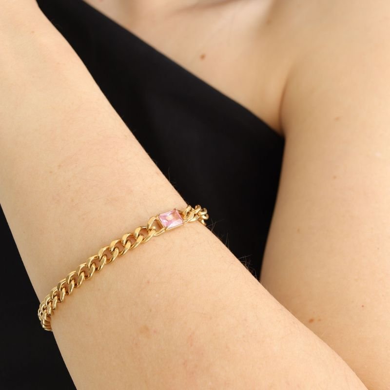 Pulseira Corrente em Aço inox Moderna