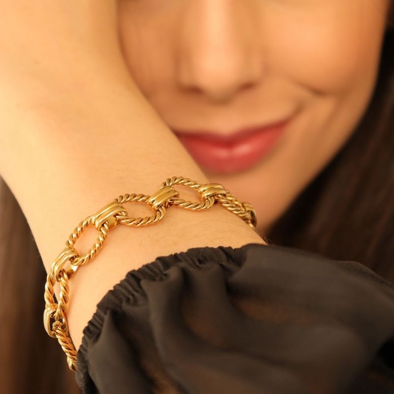 Pulseira Corrente Moderna em Aço Inox