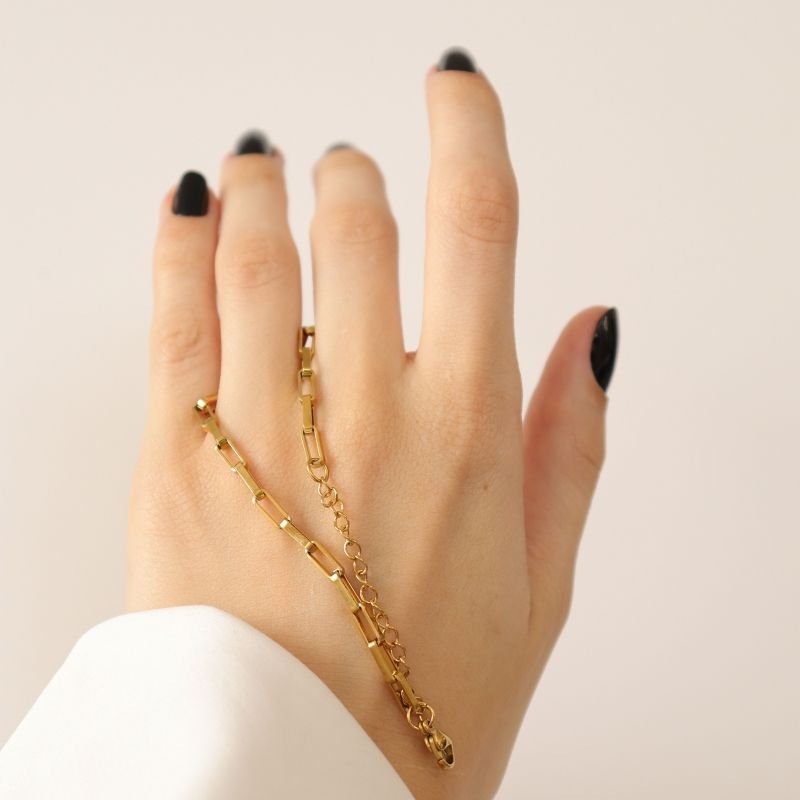 Pulseira Corrente Moderna em Aço inox