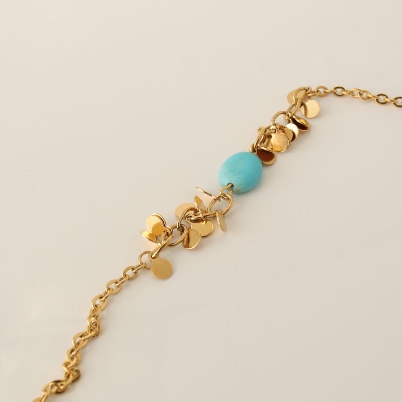 Pulseira Delicada Pedrinha em Aço Inox (Linha Premium)